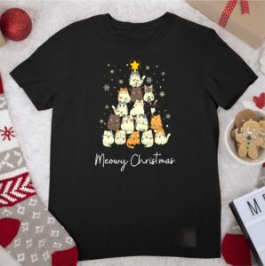 Kalėdiniai marškinėliai su kačiukais