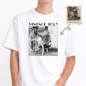 Personalizuoti marškinėliai su Jūsų vintage nuotrauka ir norimu užrašu