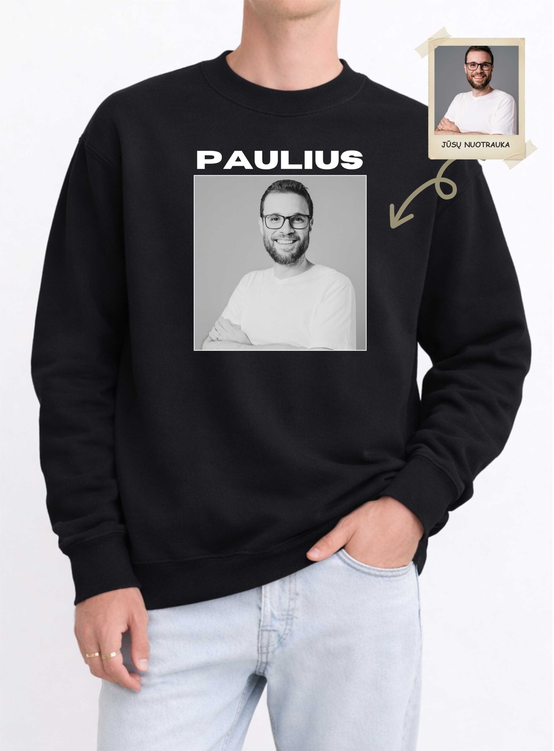 Personalizuoti marškinėliai su nuotrauka ir vardu vyrui - Image 3