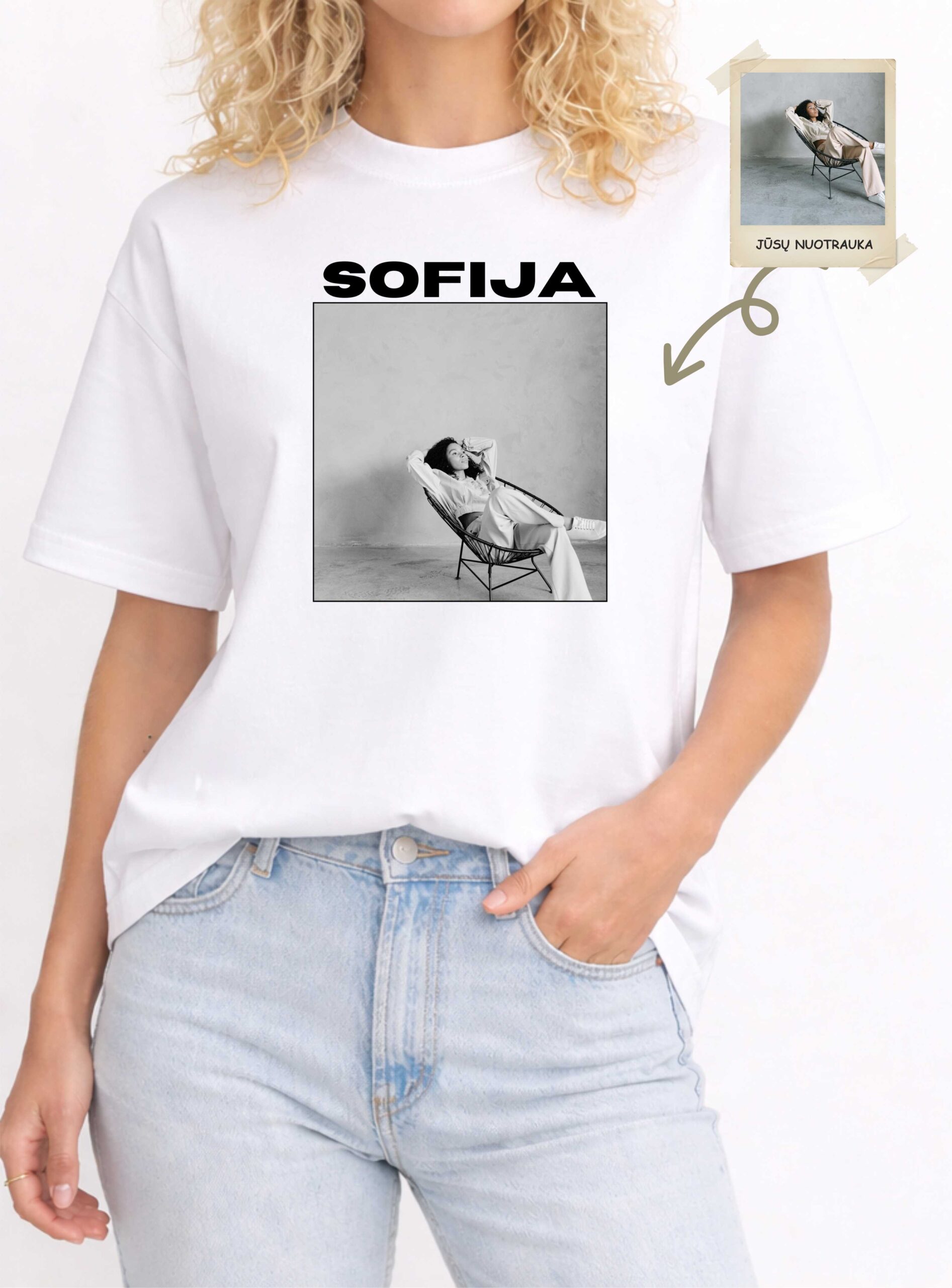 Personalizuoti marškinėliai su nuotrauka ir vardu - Image 2